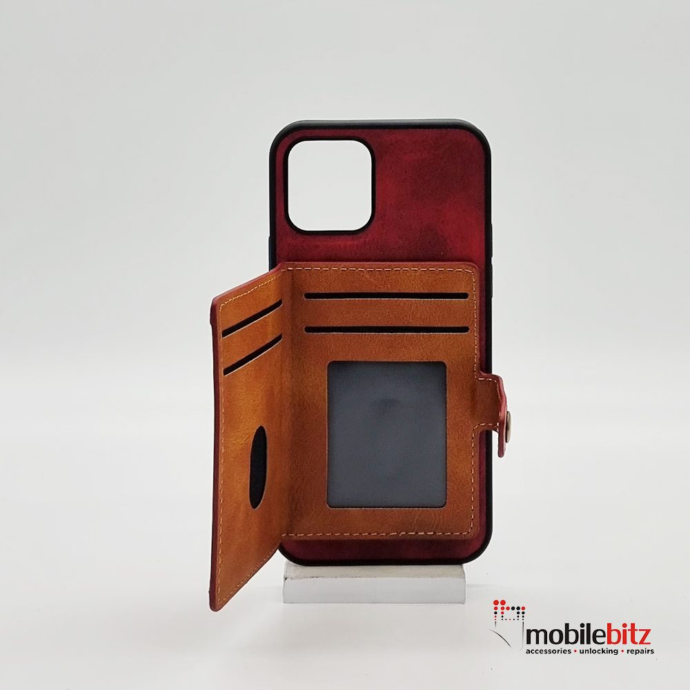 Book Wallet iPalm Back Card Slot Red