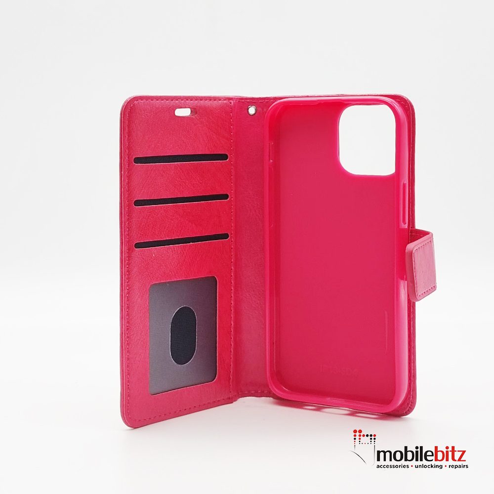 PU Leather Wallet Book Pink