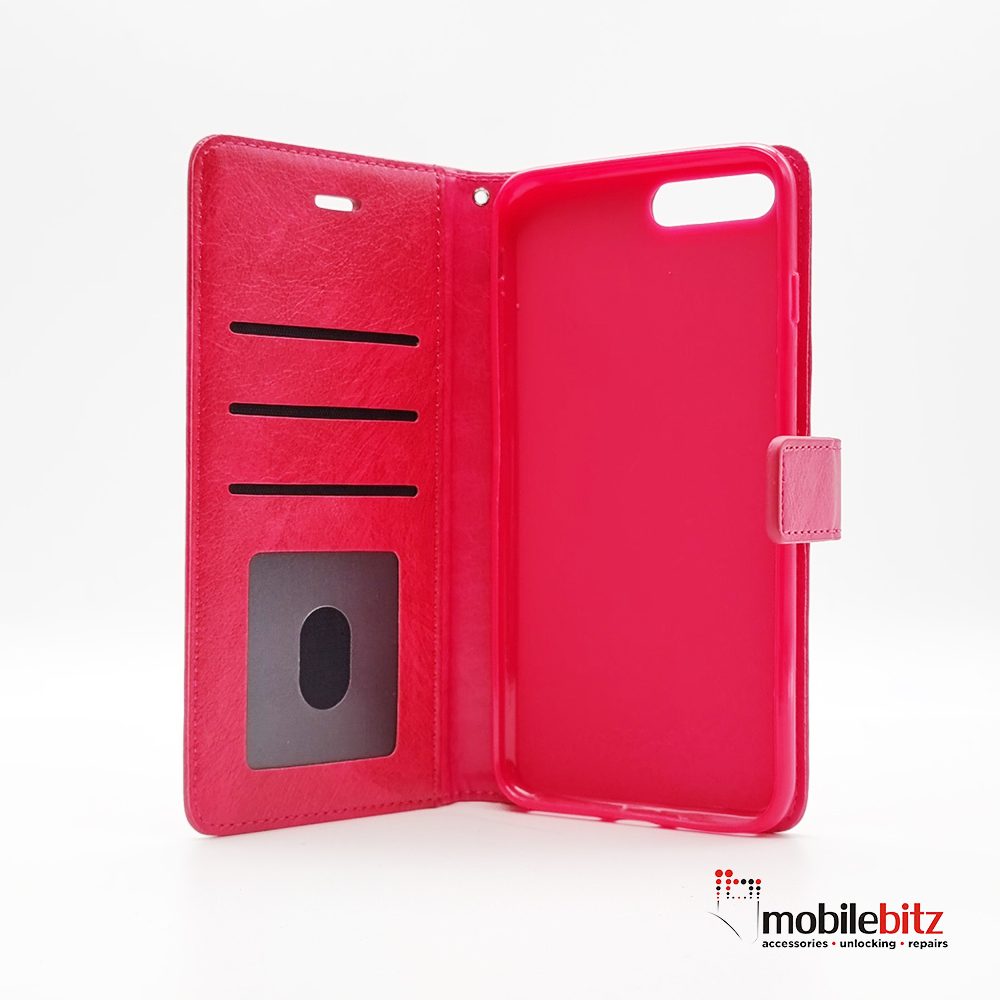PU Leather Wallet Book Pink
