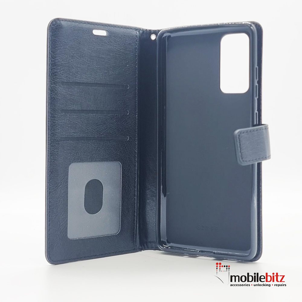 PU Leather Wallet Black Case For Samsung Galaxy S20 FE