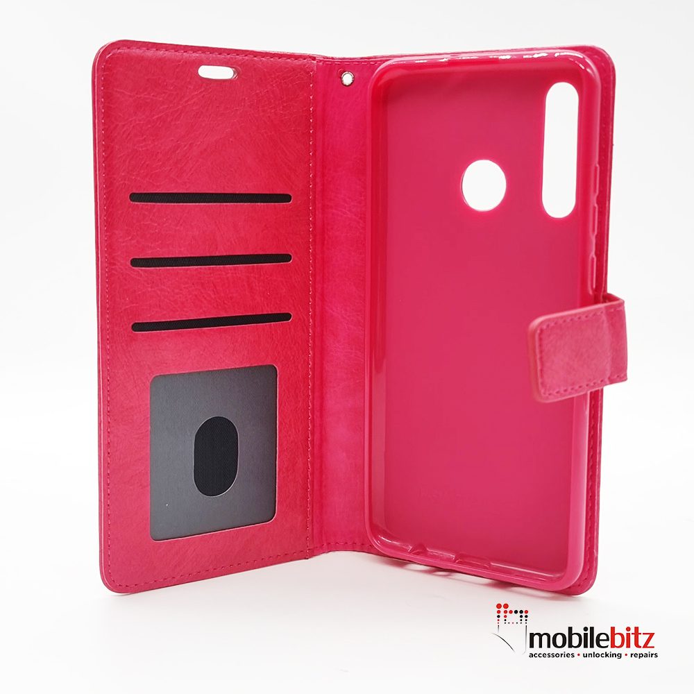 PU Leather Wallet Pink Case For Huawei P Smart 2019
