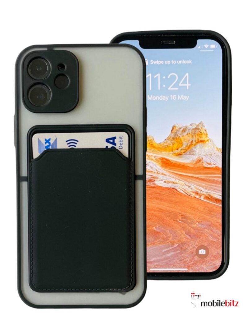 iPhone 12 6.1 Clear Card Black