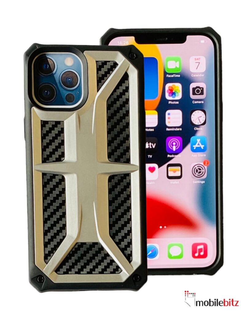iphone 12 pro max Carbon Armour Silver